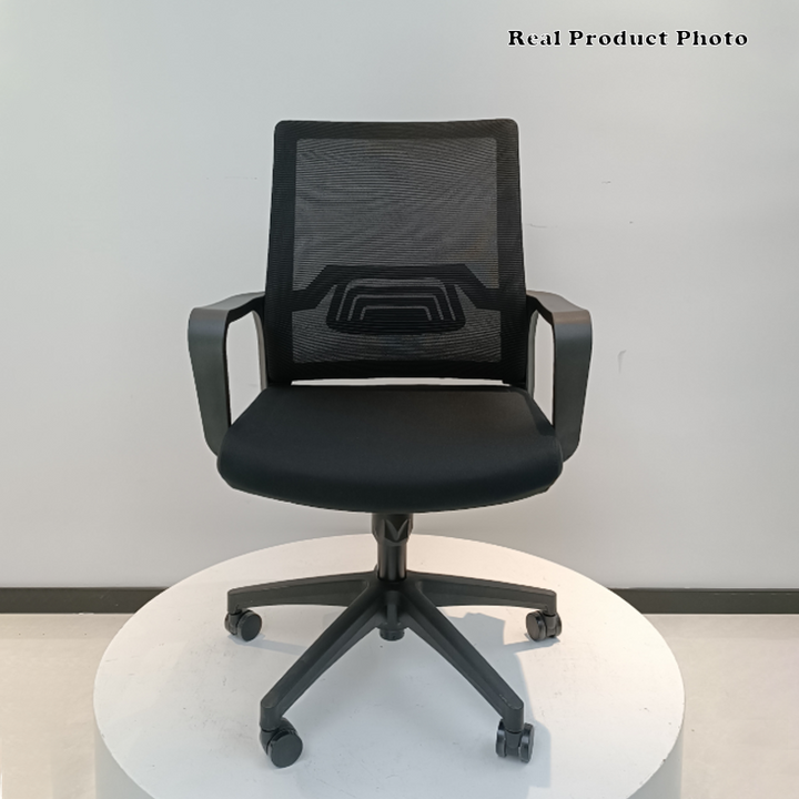 Modern Ergonomic Mid Back Mesh Office Chair - Rectangular Lumbar Support Reclining Tilt Desk Chair For Home Office