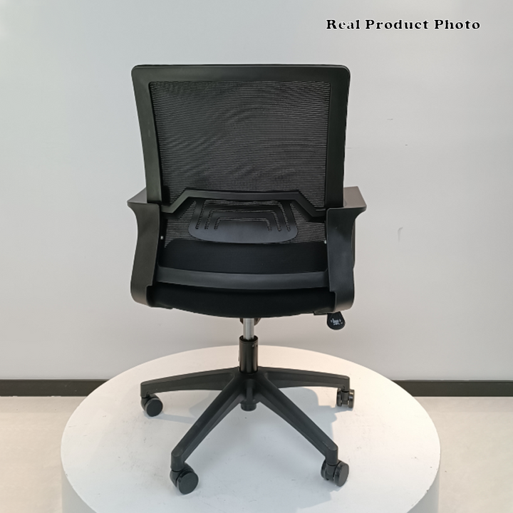 Modern Ergonomic Mid Back Mesh Office Chair - Rectangular Lumbar Support Reclining Tilt Desk Chair For Home Office