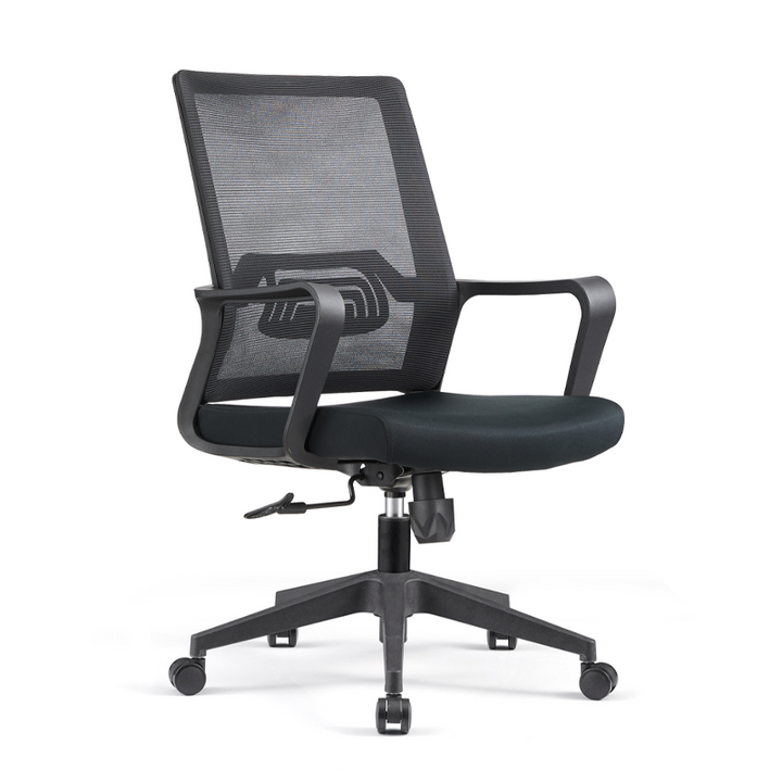 Modern Ergonomic Mid Back Mesh Office Chair - Rectangular Lumbar Support Reclining Tilt Desk Chair For Home Office