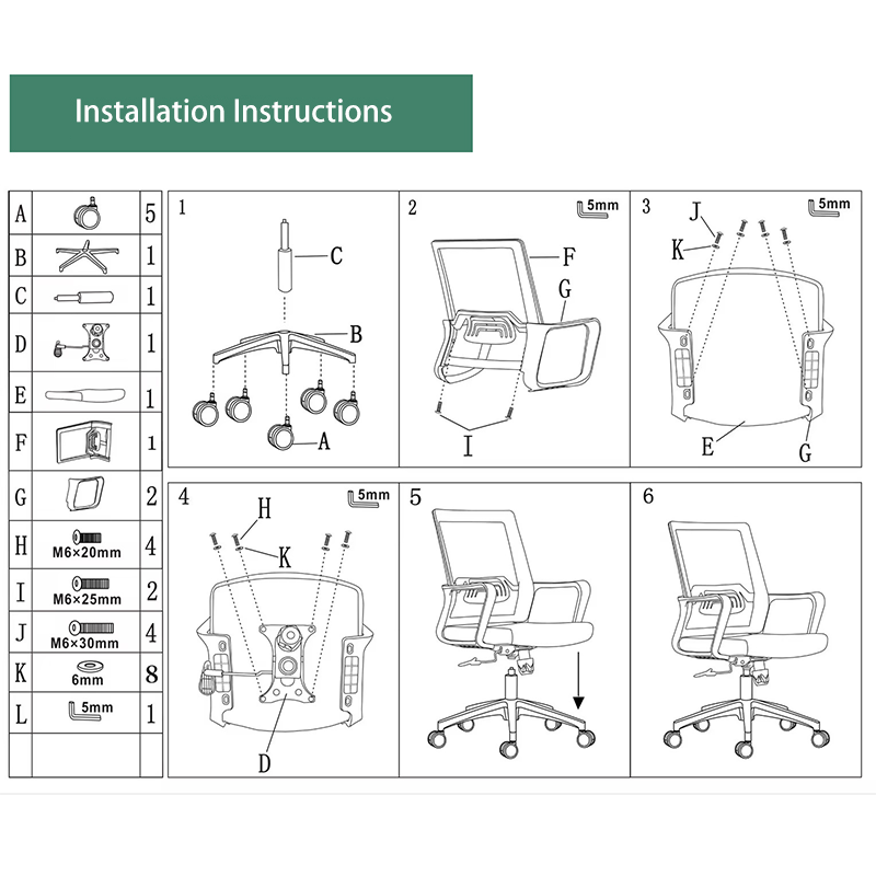 Modern Ergonomic Mid Back Mesh Office Chair - Rectangular Lumbar Support Reclining Tilt Desk Chair For Home Office
