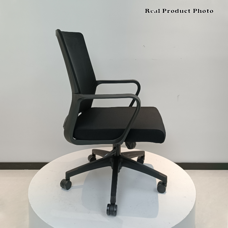 Modern Adjustable Mid-Back Mesh Task Chair - Rectangular Lumbar Support Reclining Tilt Desk Chair For Home Office
