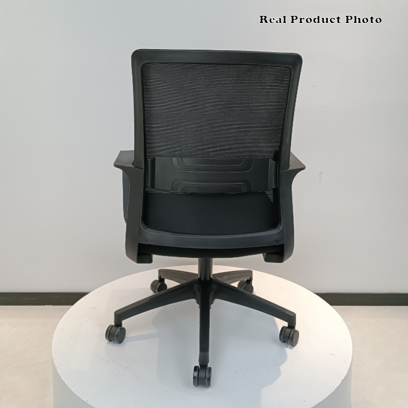 Modern Adjustable Mid-Back Mesh Task Chair - Rectangular Lumbar Support Reclining Tilt Desk Chair For Home Office