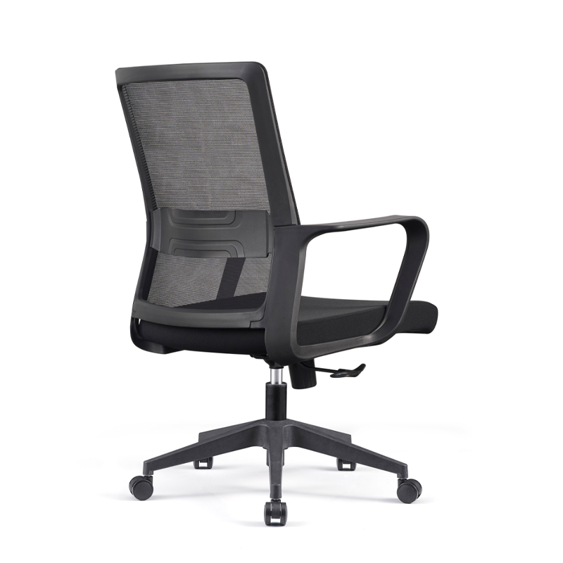 Modern Adjustable Mid-Back Mesh Task Chair - Rectangular Lumbar Support Reclining Tilt Desk Chair For Home Office