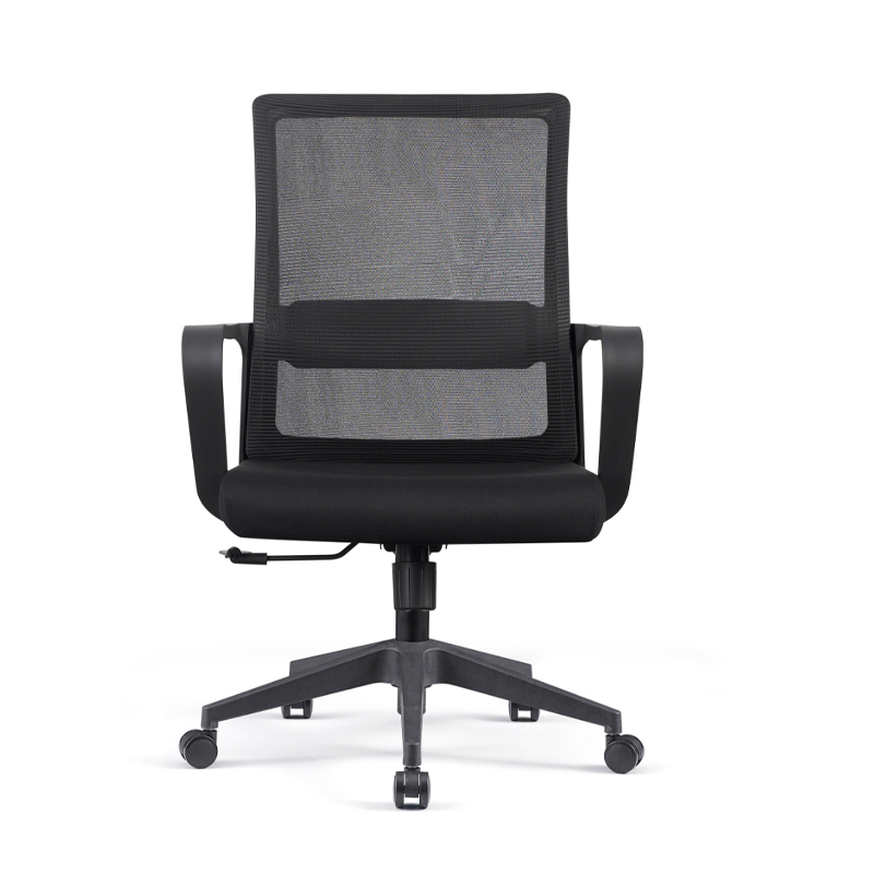 Modern Adjustable Mid-Back Mesh Task Chair - Rectangular Lumbar Support Reclining Tilt Desk Chair For Home Office