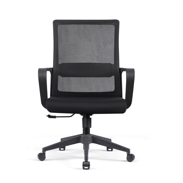 Modern Adjustable Mid-Back Mesh Task Chair - Rectangular Lumbar Support Reclining Tilt Desk Chair For Home Office