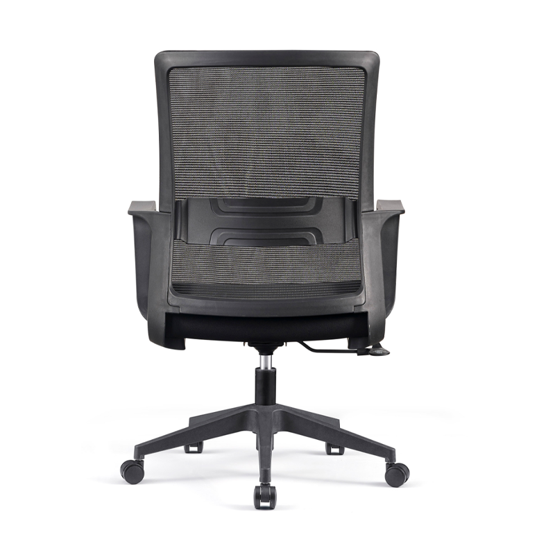 Modern Adjustable Mid-Back Mesh Task Chair - Rectangular Lumbar Support Reclining Tilt Desk Chair For Home Office