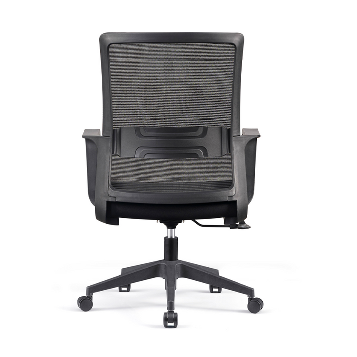 Modern Adjustable Mid-Back Mesh Task Chair - Rectangular Lumbar Support Reclining Tilt Desk Chair For Home Office