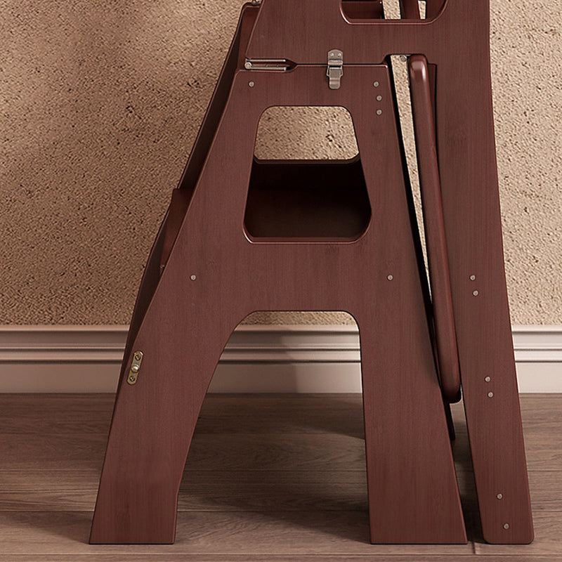 Silla de comedor plegable rectangular trapezoidal nórdica contemporánea de bambú con respaldo para comedor 