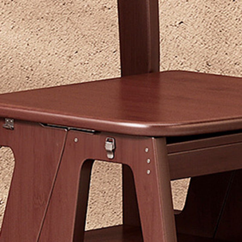 Silla de comedor plegable rectangular trapezoidal nórdica contemporánea de bambú con respaldo para comedor 