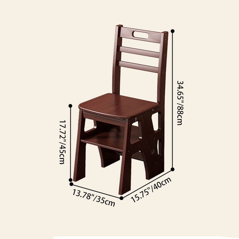 Silla de comedor plegable rectangular trapezoidal nórdica contemporánea de bambú con respaldo para comedor 