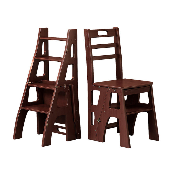 Silla de comedor plegable rectangular trapezoidal nórdica contemporánea de bambú con respaldo para comedor 