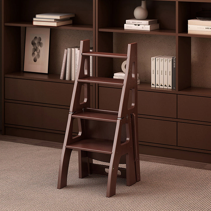 Silla de comedor plegable rectangular trapezoidal nórdica contemporánea de bambú con respaldo para comedor 