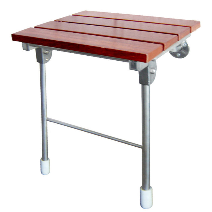 Moderner minimalistischer rechteckiger wandmontierter Schuhbank aus Holz und Edelstahl ohne Armlehnen für Eingangsbereiche 