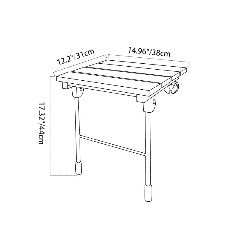 Moderner minimalistischer rechteckiger wandmontierter Schuhbank aus Holz und Edelstahl ohne Armlehnen für Eingangsbereiche 