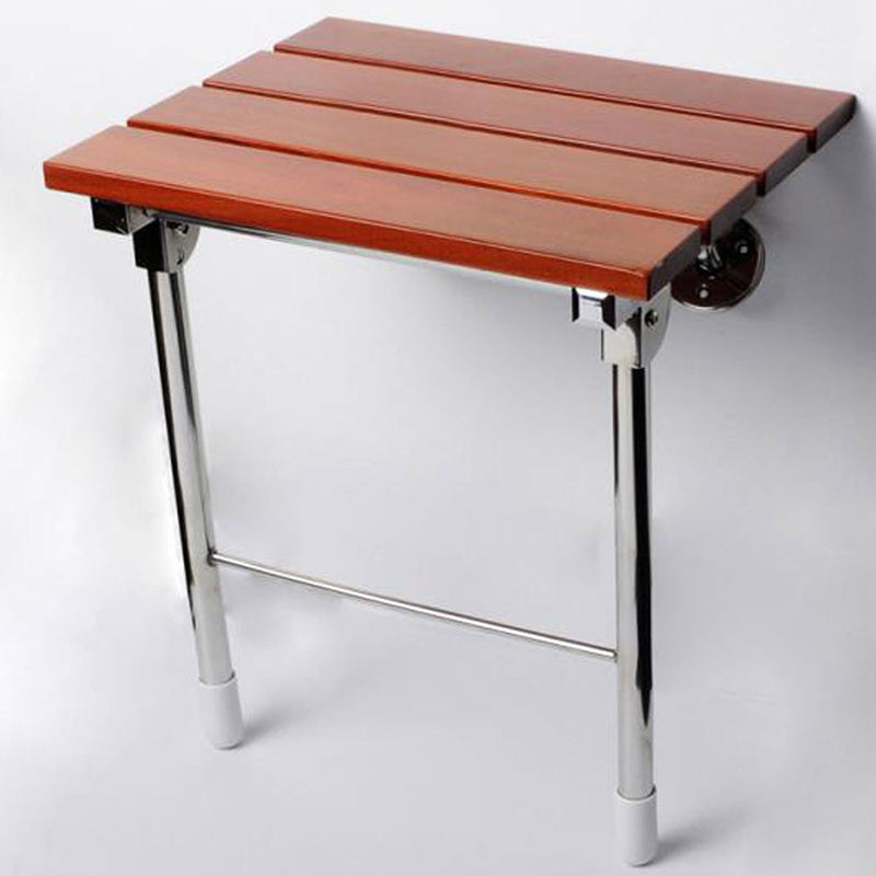 Moderner minimalistischer rechteckiger wandmontierter Schuhbank aus Holz und Edelstahl ohne Armlehnen für Eingangsbereiche 