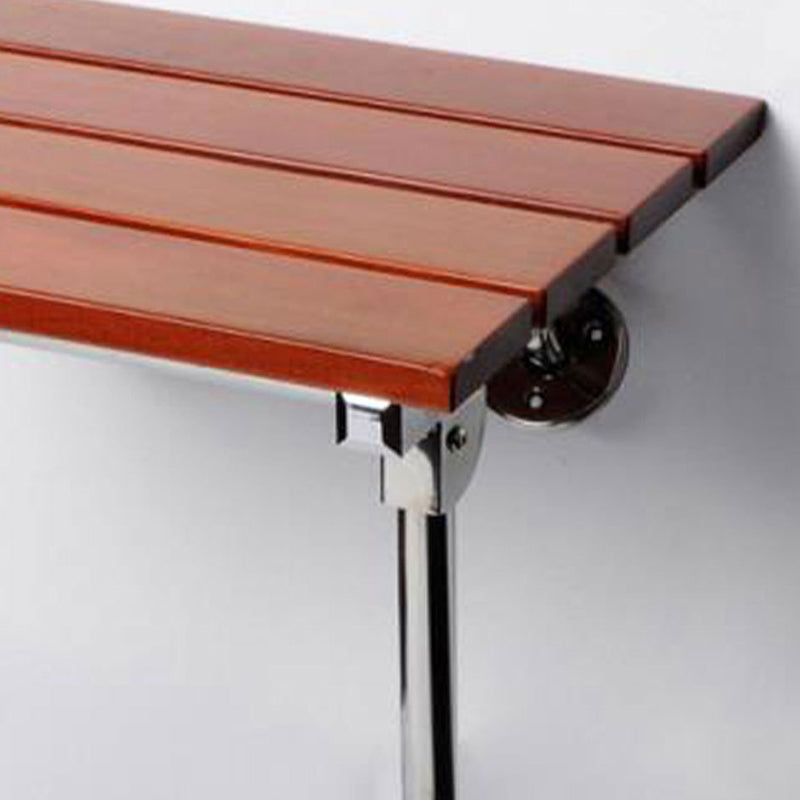 Moderner minimalistischer rechteckiger wandmontierter Schuhbank aus Holz und Edelstahl ohne Armlehnen für Eingangsbereiche 