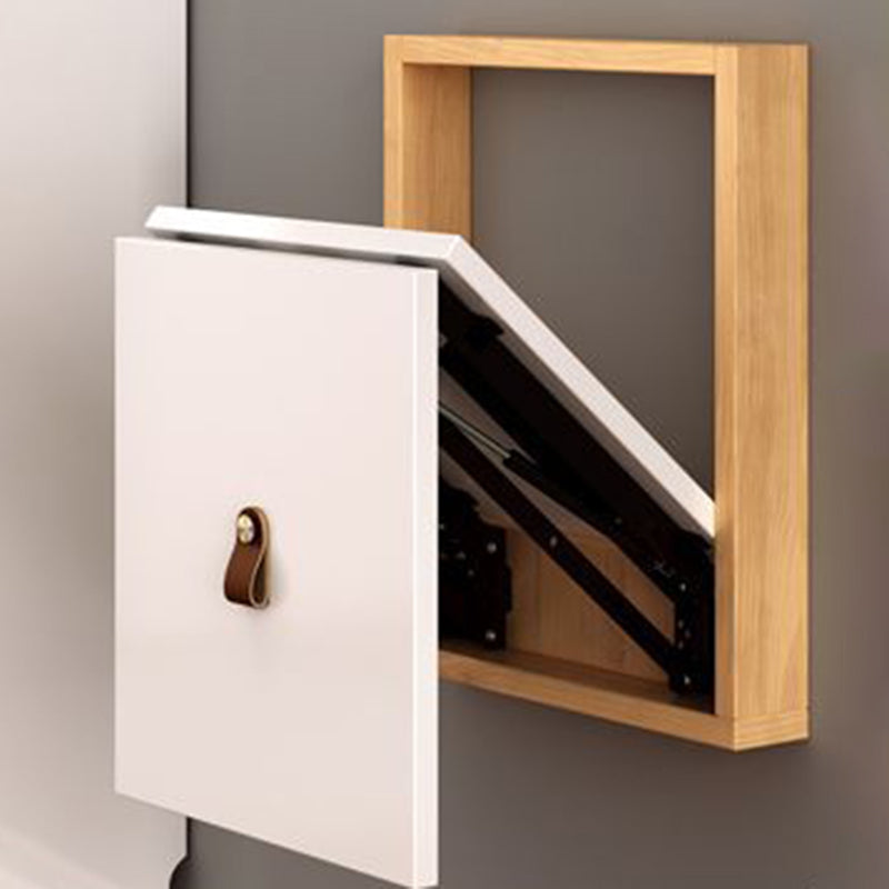 Modern Minimalist Rectangular Wall-Mounted Eco-Friendly Engineered Wood Folding Shoe Bench Armless For Entryways