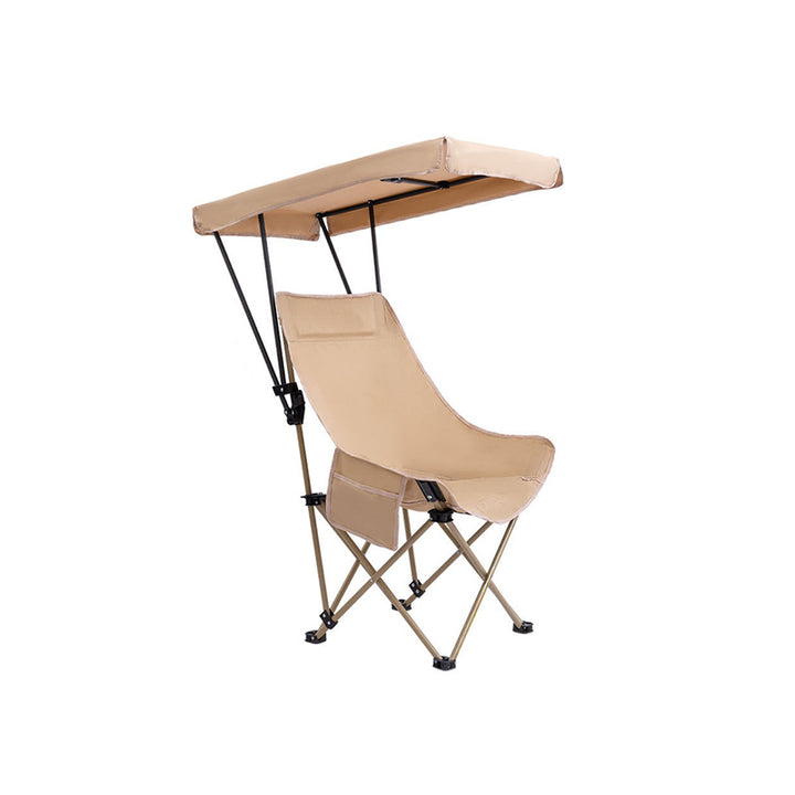 Modern Minimalist Rectangular Oxford Fabric Carbon Steel Folding Camping Chair Backrest Sunshade For Outdoor