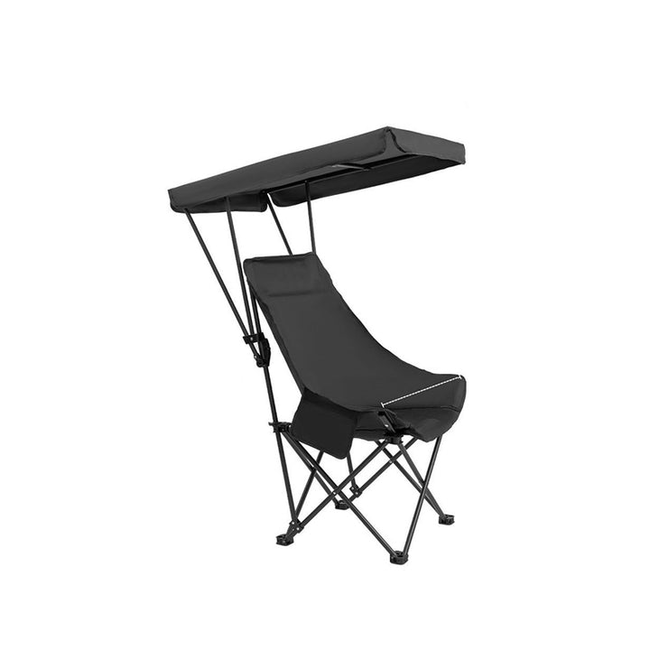 Modern Minimalist Rectangular Oxford Fabric Carbon Steel Folding Camping Chair Backrest Sunshade For Outdoor