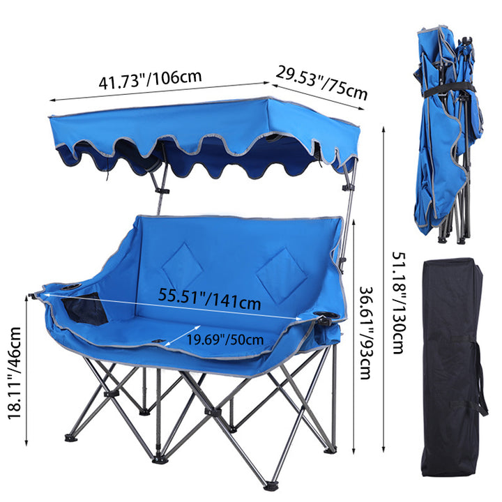 Modern Minimalist Rectangular Oxford Fabric Mesh Fabric Steel Foldable Sunshade Camping Chair Backrest Armrest For Outdoor