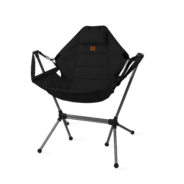 Modern Minimalist Rectangular Curved Oxford Fabric Aluminum Alloy Folding Camping Chair Backrest Armrest For Outdoor