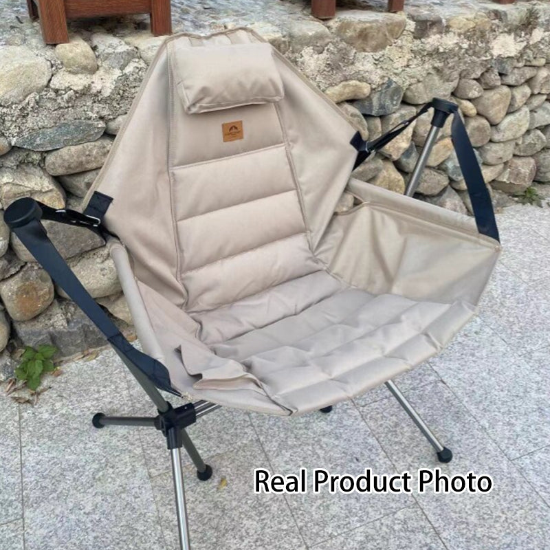 Moderner minimalistischer klappbarer Campingstuhl für den Außenbereich – BulbSquare