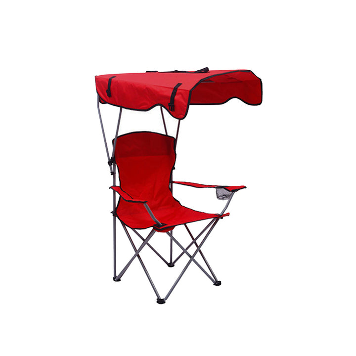 Modern Minimalist Rectangular Oxford Fabric Carbon Steel Folding Sunshade Camping Chair Backrest Armrest For Outdoor