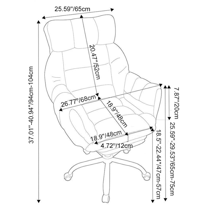 Modern Minimalist Rectangular Corduroy Stainless Steel Adjustable Swivel Desk Chair Backrest Armrest For Home Office