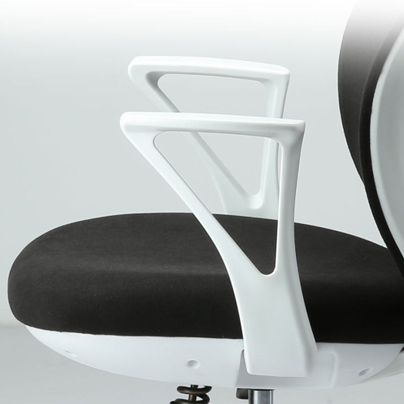 Modern Minimalist Curved PP Fiberglass Mesh Fabric Plywood Nylon Height-Adjustable Swivel Desk Chair Backrest Armrest For Home Office