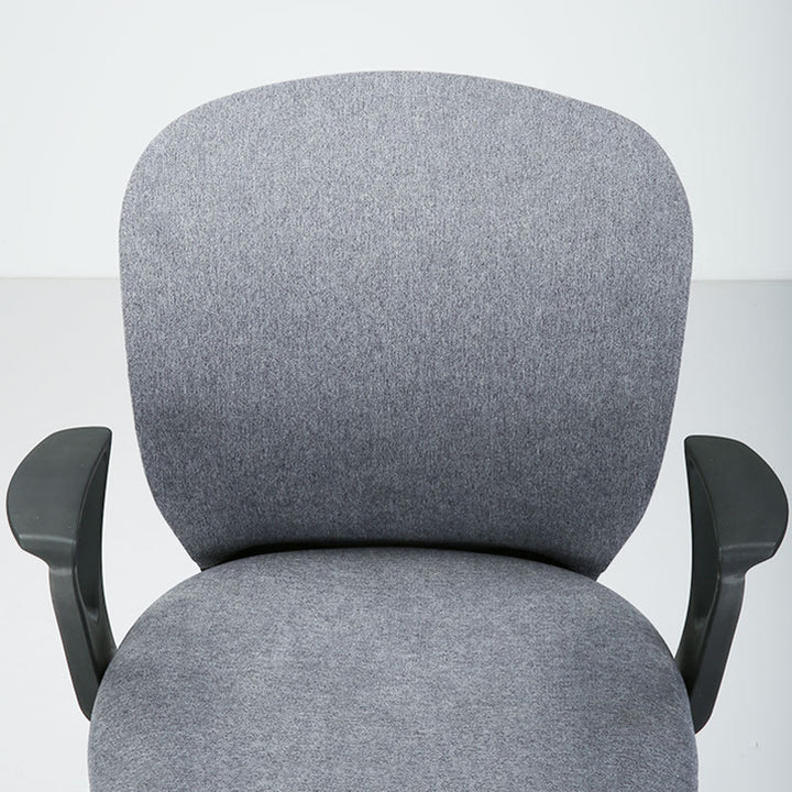 Modern Minimalist Curved PP Fiberglass Mesh Fabric Plywood Nylon Height-Adjustable Swivel Desk Chair Backrest Armrest For Home Office