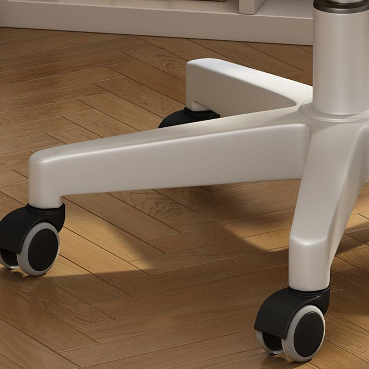 Moderner minimalistischer Schreibtischstuhl aus Mikrofaserleder und Karbonstahl mit quadratischem Kissen und gebogener Rückenlehne, verstellbar und beweglich für das Home Office 