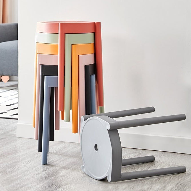Modern Minimalist Plastic Round Chair For Living Room