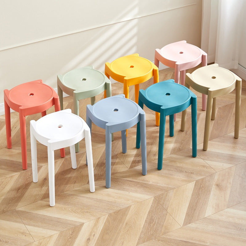 Chaise Ronde en Plastique Minimaliste Moderne pour Salon 