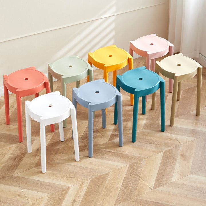 Chaise Ronde en Plastique Minimaliste Moderne pour Salon 
