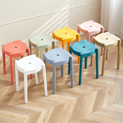 Modern Minimalist Plastic Round Chair For Living Room