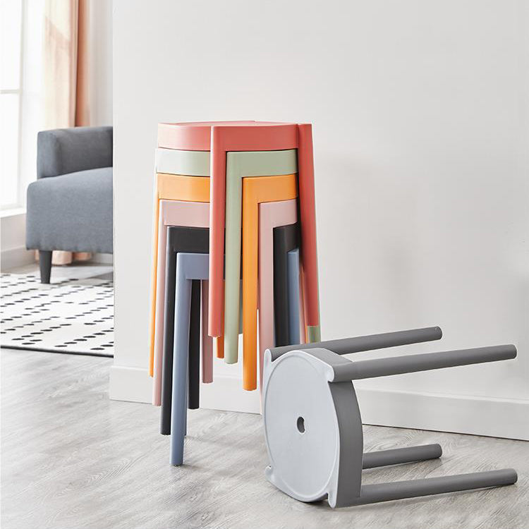 Chaise Ronde en Plastique Minimaliste Moderne pour Salon 