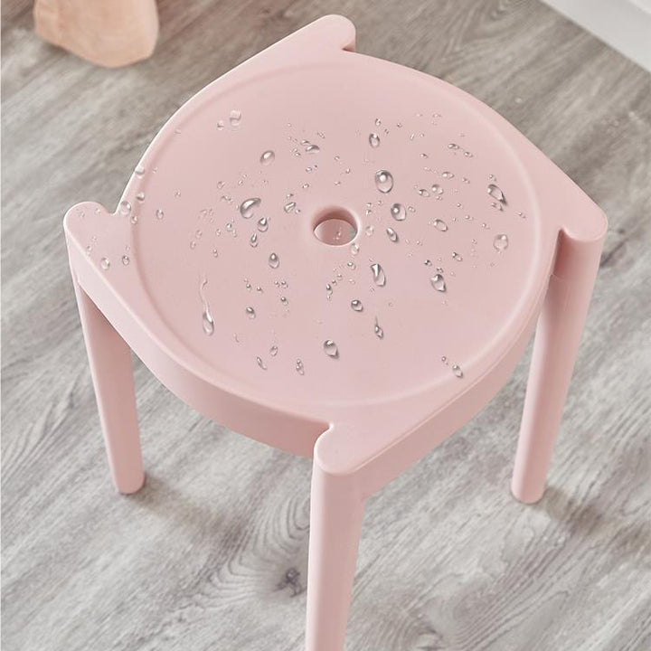 Chaise Ronde en Plastique Minimaliste Moderne pour Salon 