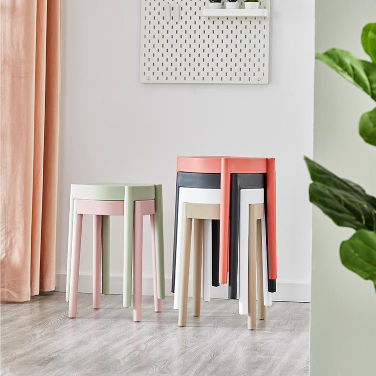 Modern Minimalist Plastic Round Chair For Living Room