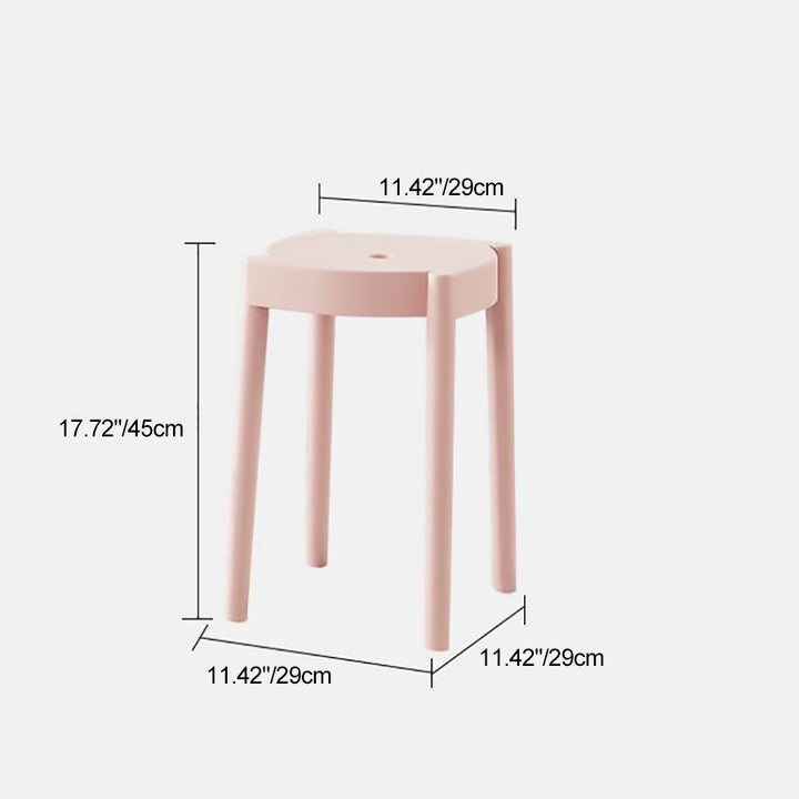 Chaise Ronde en Plastique Minimaliste Moderne pour Salon 