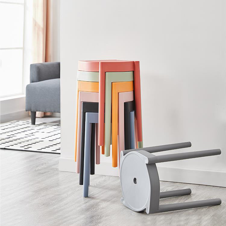 Chaise Ronde en Plastique Minimaliste Moderne pour Salon 