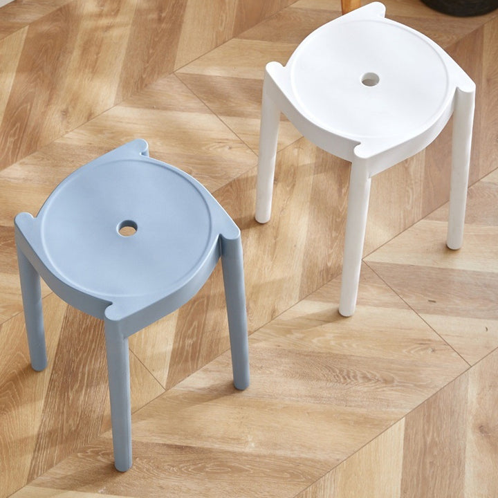 Chaise Ronde en Plastique Minimaliste Moderne pour Salon 