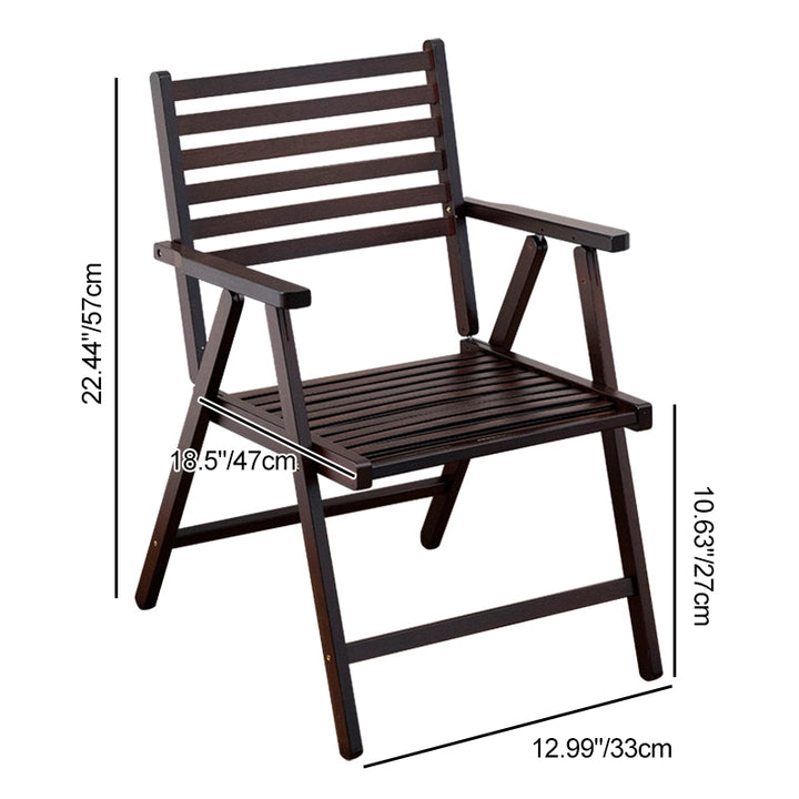 Chaise longue rectangulaire minimaliste moderne en bambou avec accoudoirs pliables pour jardin extérieur 