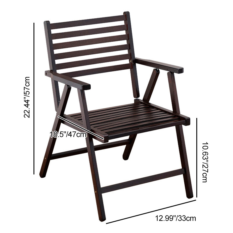 Modern Minimalist Bamboo Rectangular Lounge Chair Foldable Armrest For Outdoor Garden