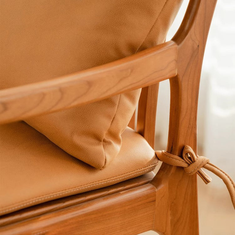 Chaise de salle à manger carrée en tissu et bois massif nordique contemporain avec dossier et accoudoirs pour salon et salle à manger 