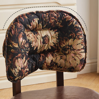 Moderner Mid-Century Faux Öl Wachs Leder & Leinen Metall Abgerundeter Quadratischer Niedriger Hocker Mit Rückenlehne Und Mobilität Für Wohnzimmer 