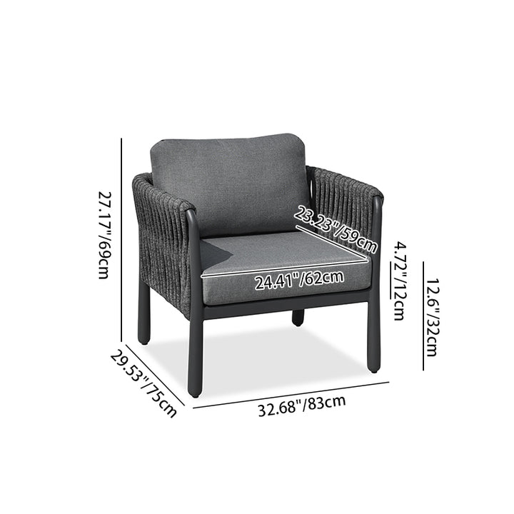 Modern Outdoor Garden Rope Sofa - 1/2/3 Seater For Balcony &amp; Outdoor Patio