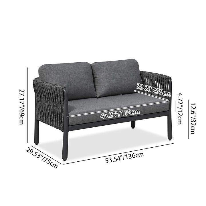 Modern Outdoor Garden Rope Sofa - 1/2/3 Seater For Balcony &amp; Outdoor Patio