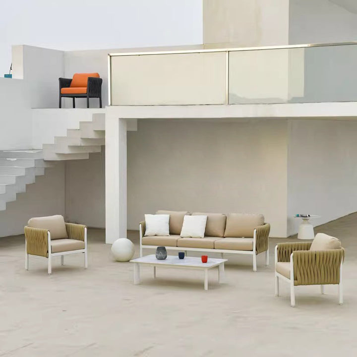 Modern Outdoor Garden Rope Sofa - 1/2/3 Seater For Balcony &amp; Outdoor Patio
