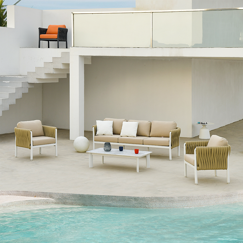 Modern Outdoor Garden Rope Sofa - 1/2/3 Seater For Balcony &amp; Outdoor Patio