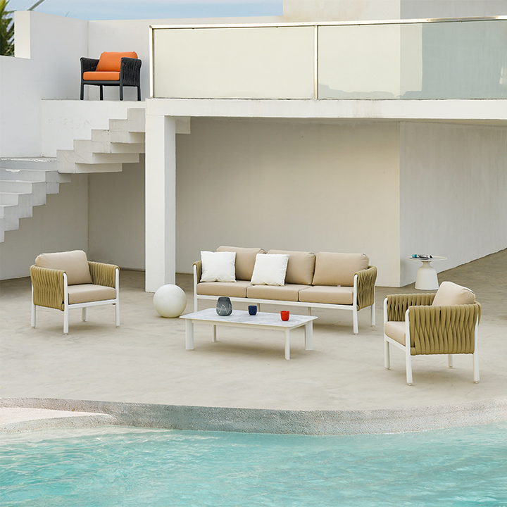 Modern Outdoor Garden Rope Sofa - 1/2/3 Seater For Balcony &amp; Outdoor Patio